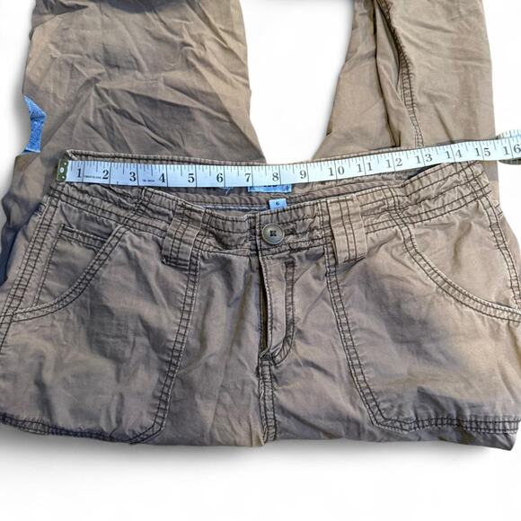 90s/2000s grunge indie brown cargo capri pants womens size 6/ 30" waist - Picture 4 of 6
